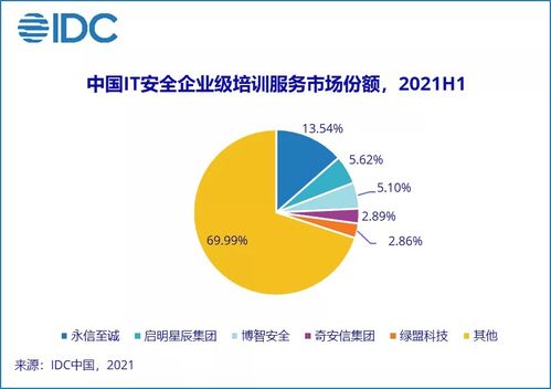 2021年上半年中国IT安全服务市场强劲增长，整体收入达11.1亿美元